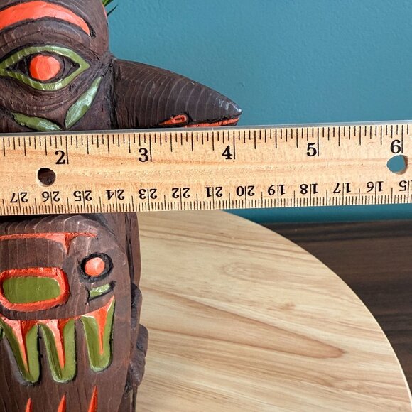 Vtg Alaskan Totem Pole Thunderbird Bird Pole by Kiana 1980's 8 3/4" Tall w/ Tags - Picture 15 of 16